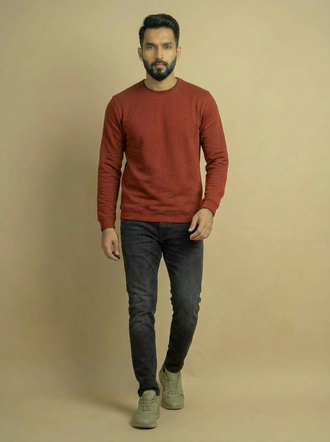 Allen Solly Man Sweatshirt Redish Orange