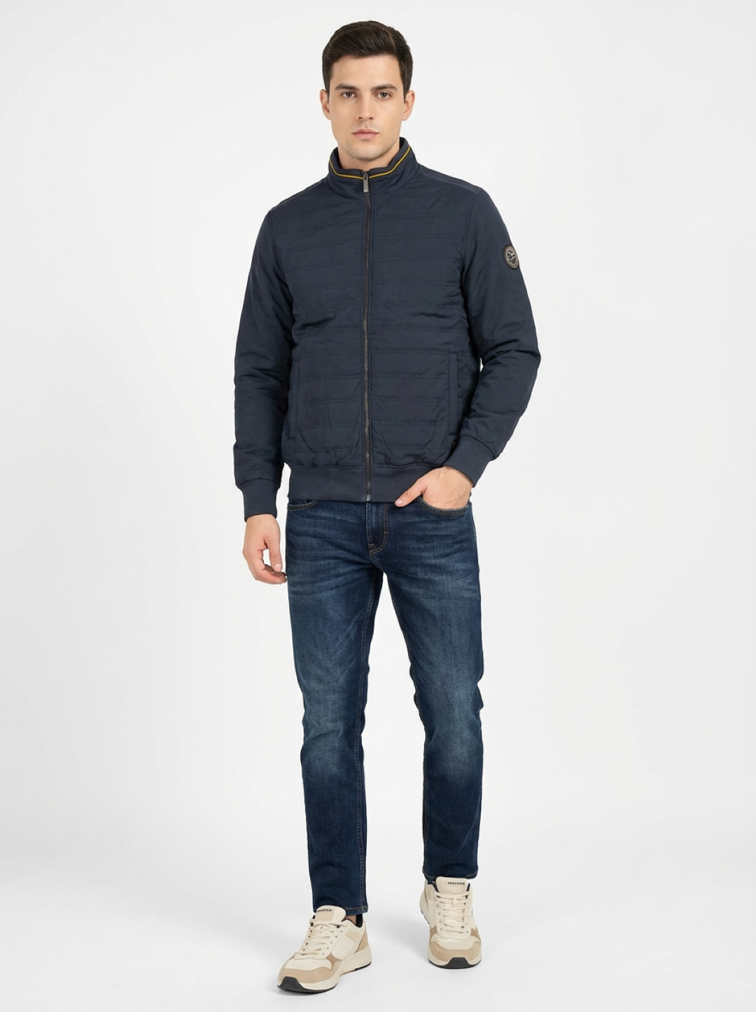 Il Granchio Man Zip Jacket Navy