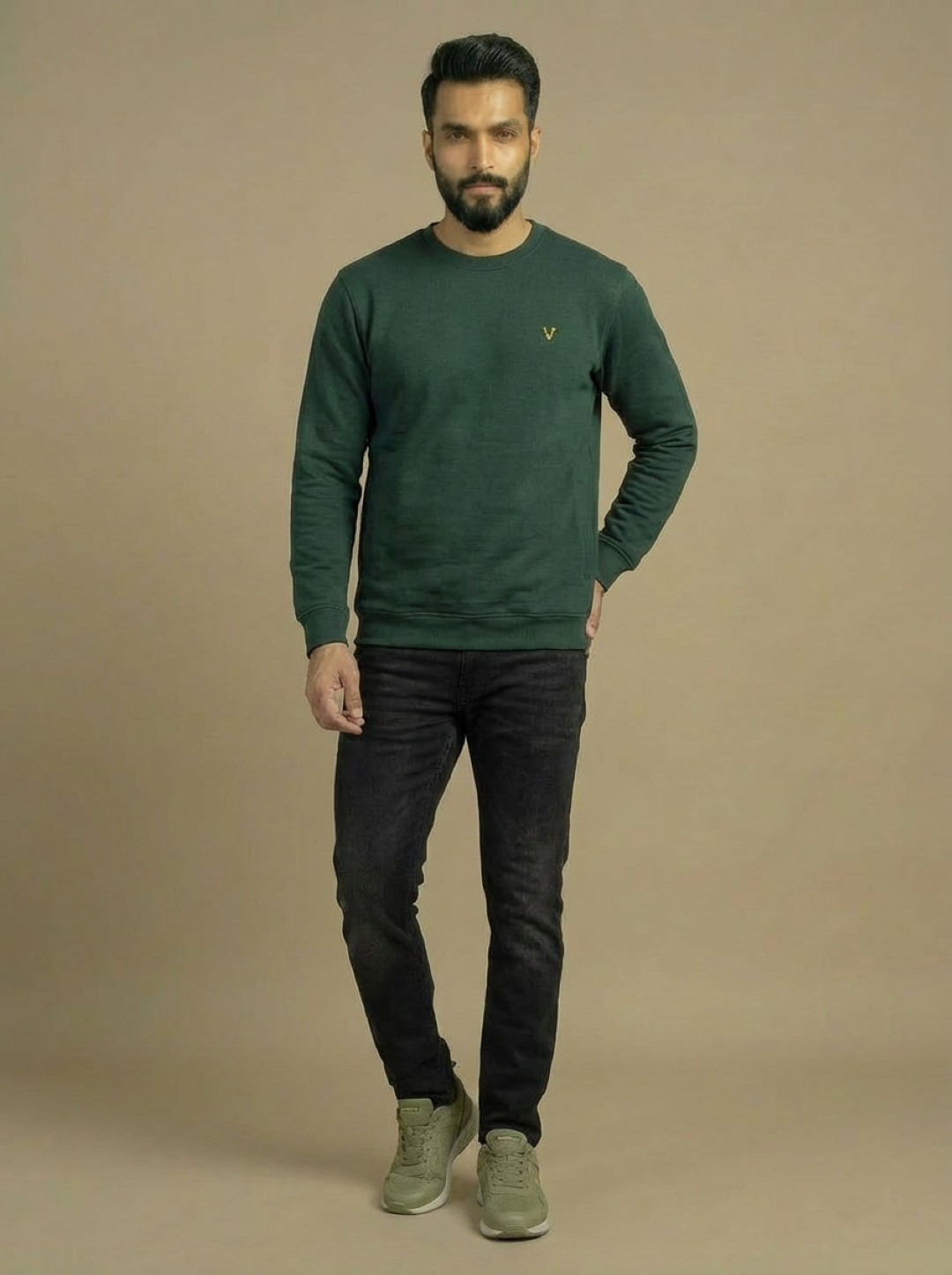 Allen Solly Man Sweatshirt Bottle Green