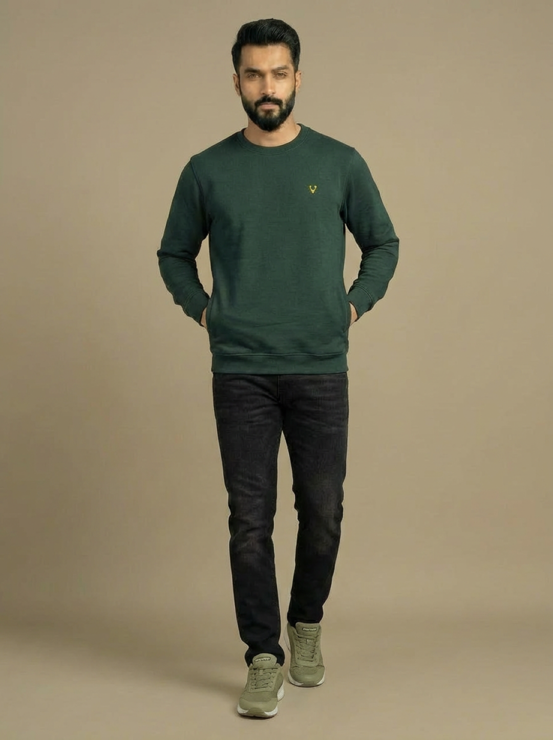 Allen Solly Man Sweatshirt Bottle Green