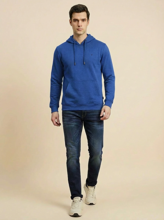 Van Heusen Man Hoodie Royal Blue