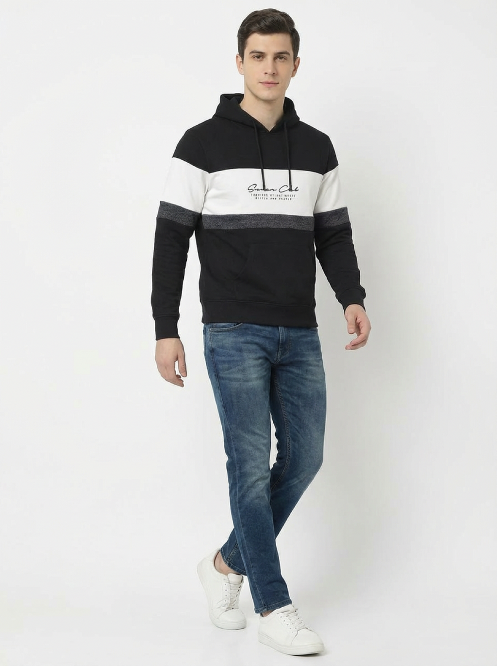 Clyton Man Pullover Hoodie Black