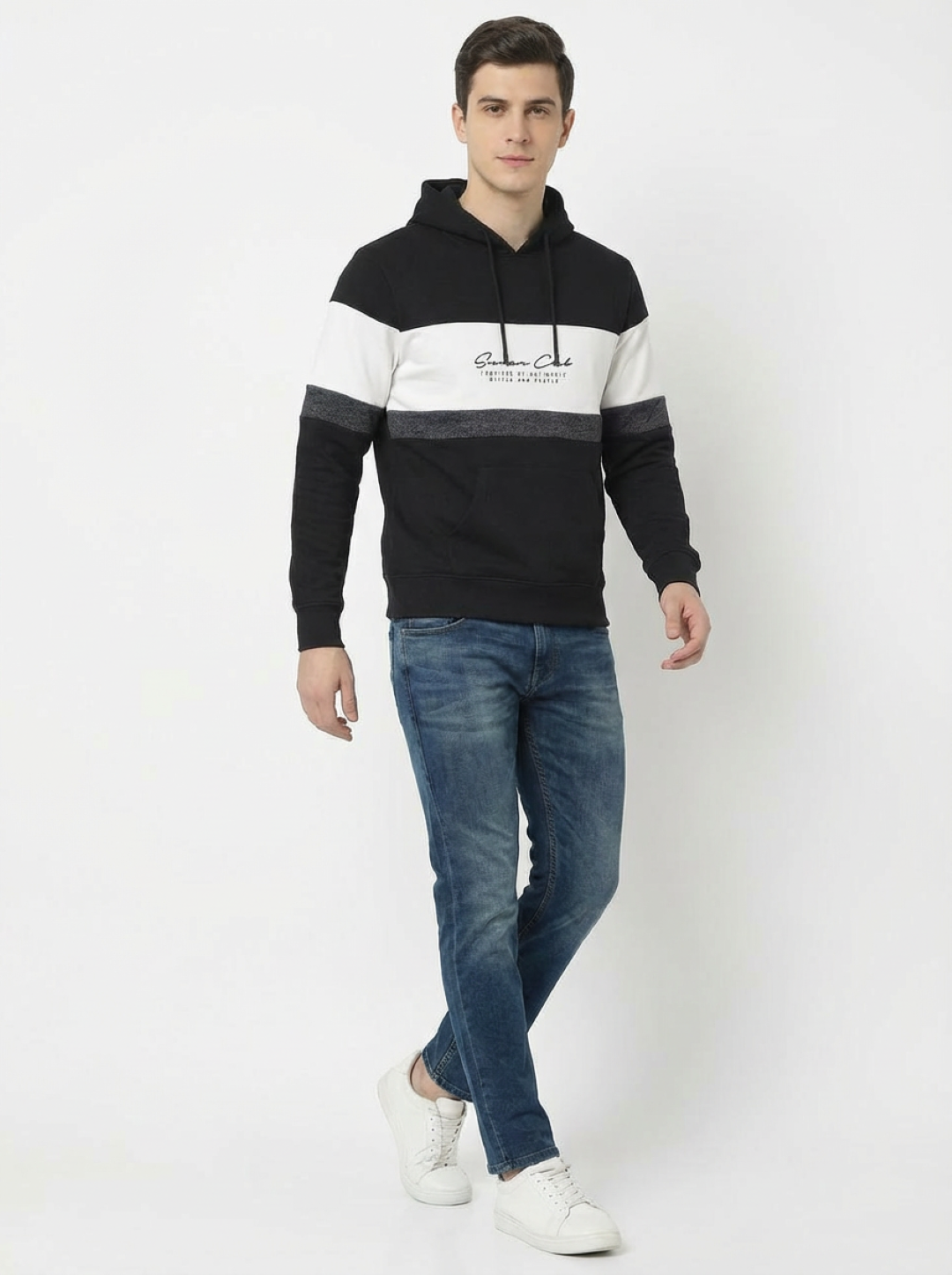 Clyton Man Pullover Hoodie Black