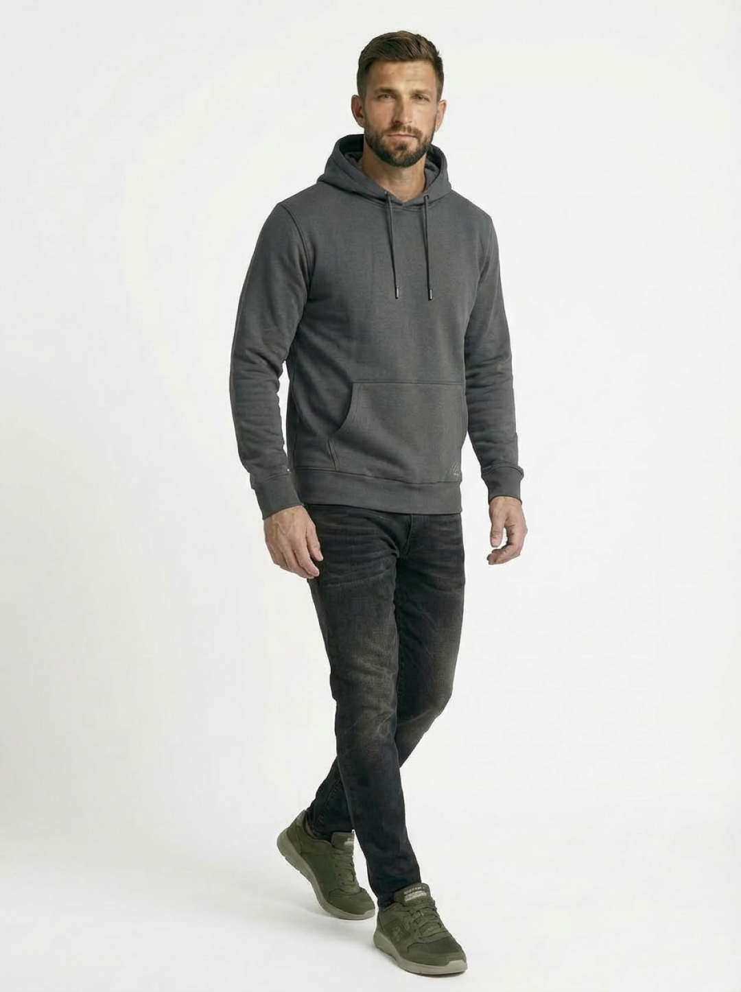 River Island Man Hoodie Sport Grey