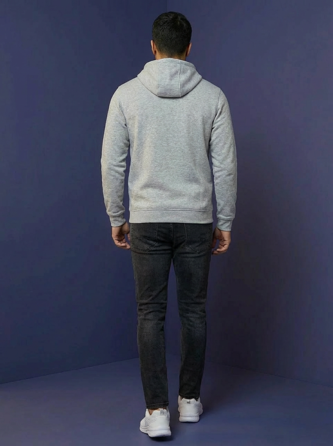 River Island Man Hoodie Heater Grey