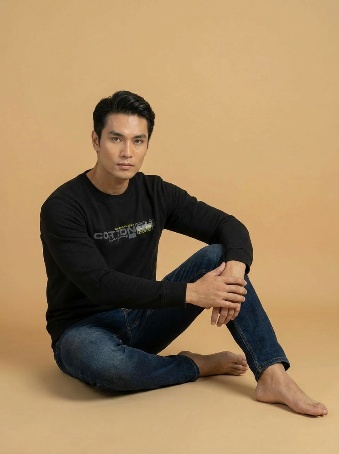 Cotton Belt Man Sweatshirt Black