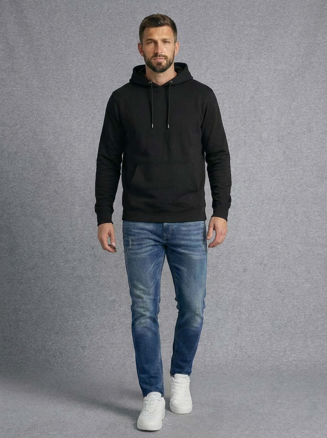 River Island Man Hoodie Black