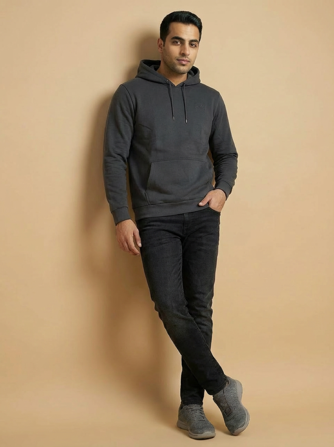 River Island Man Hoodie Sport Grey