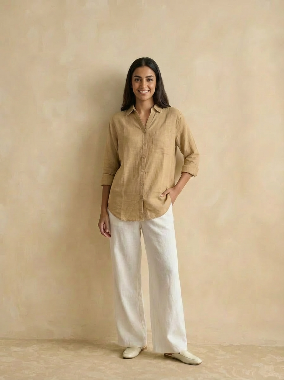 Lefties Ladies Shirt Beige