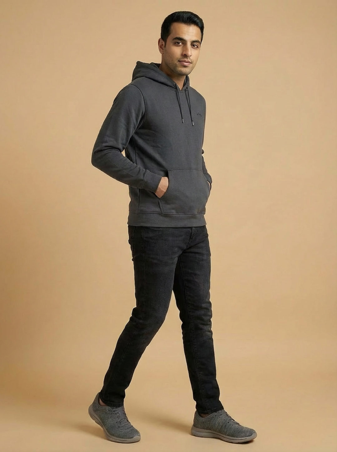 River Island Man Hoodie Sport Grey