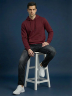 Van Heusen Man Hoodie Maroon