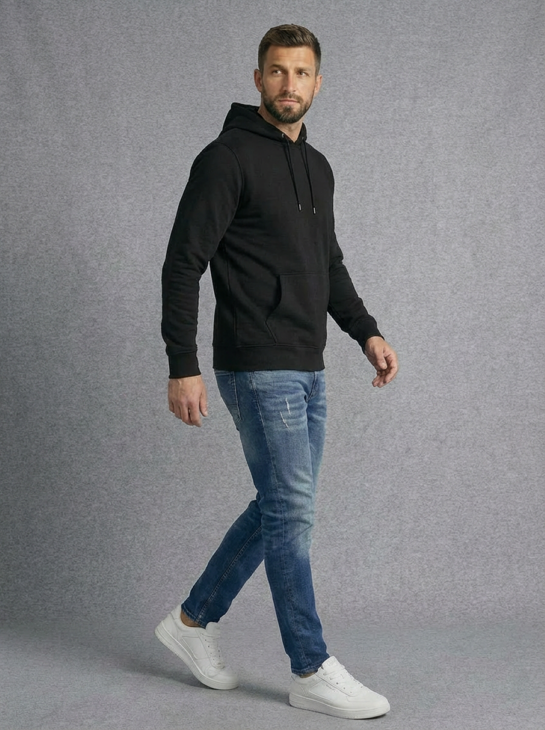 River Island Man Hoodie Black