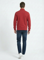 Cotton Belt Man Zip Jacket Red