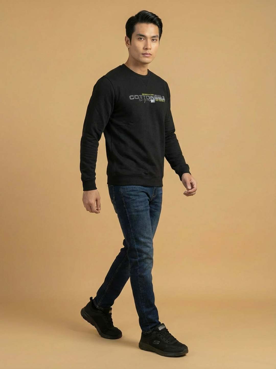 Cotton Belt Man Sweatshirt Black