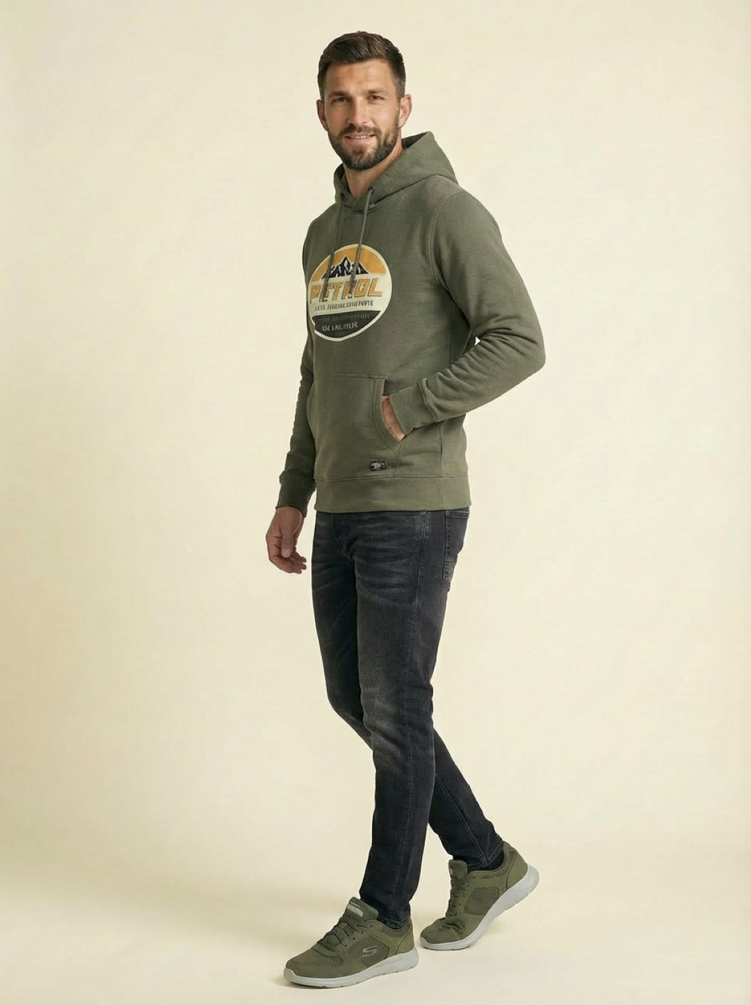 Petrol Man Hoodie Olive