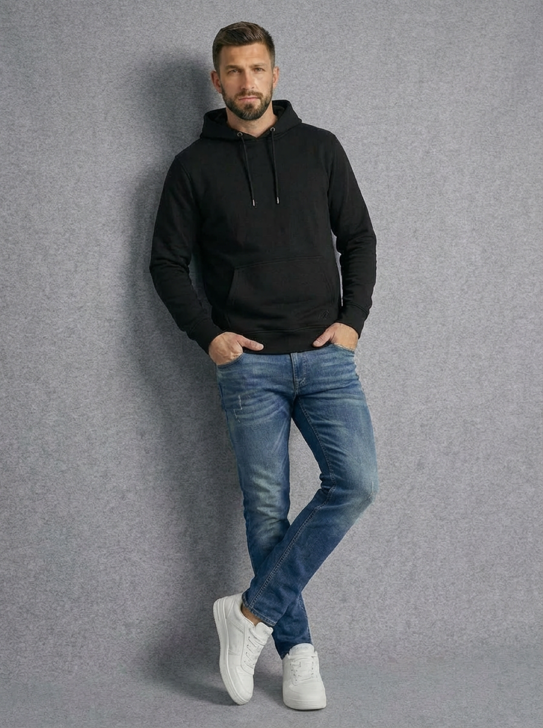 River Island Man Hoodie Black