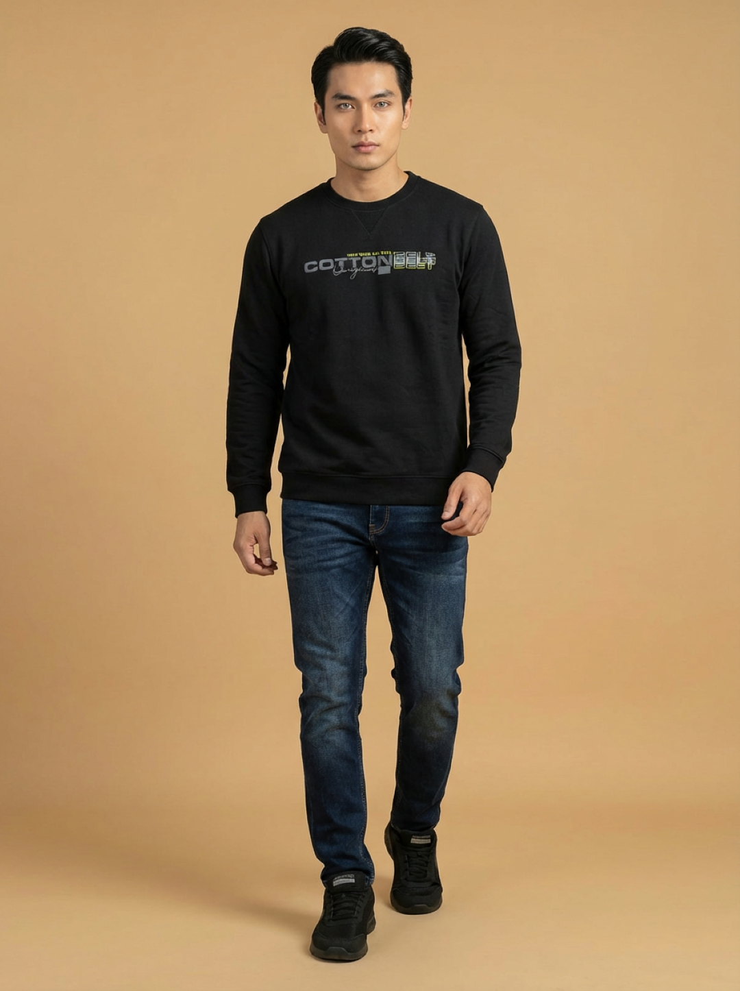 Cotton Belt Man Sweatshirt Black