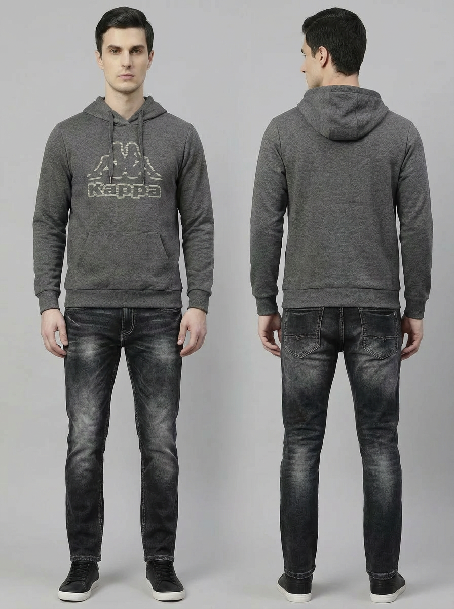 Kappa Man Hoodie Sport Grey