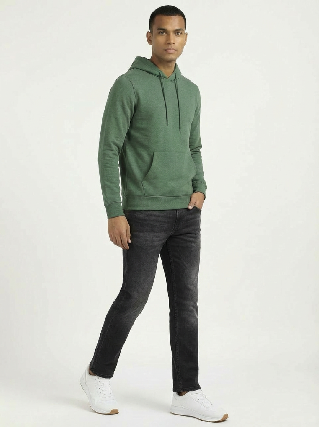 Topman Man Hoodie Forest Green