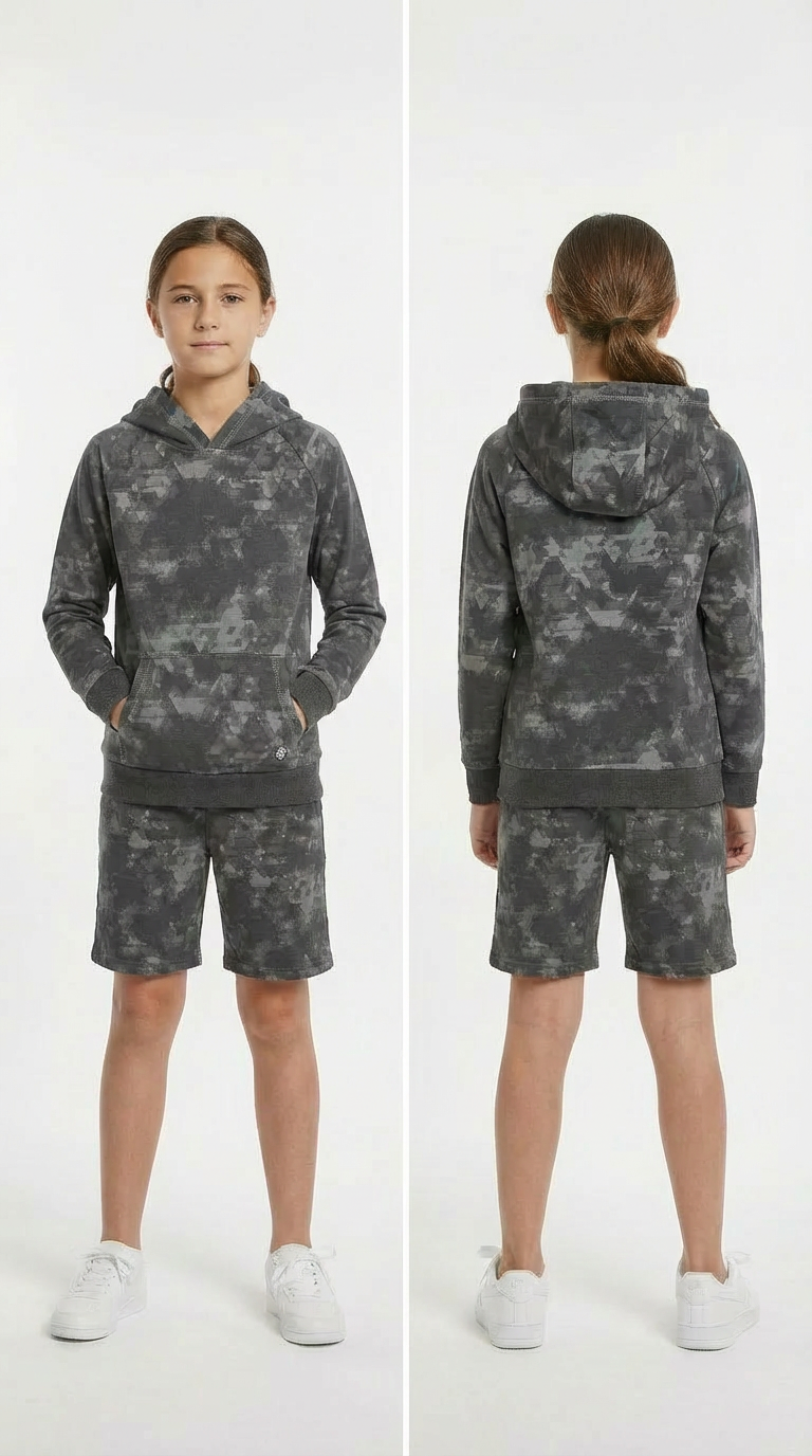 Adult Girls & Boys Unisex Set Black & Gray