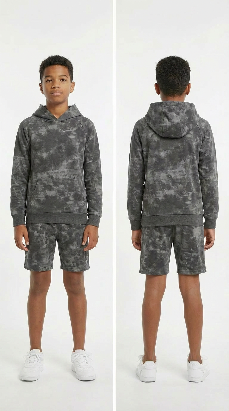 Adult Girls & Boys Unisex Set Black & Gray