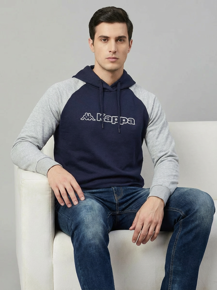 Kappa Man Hoodie Navy