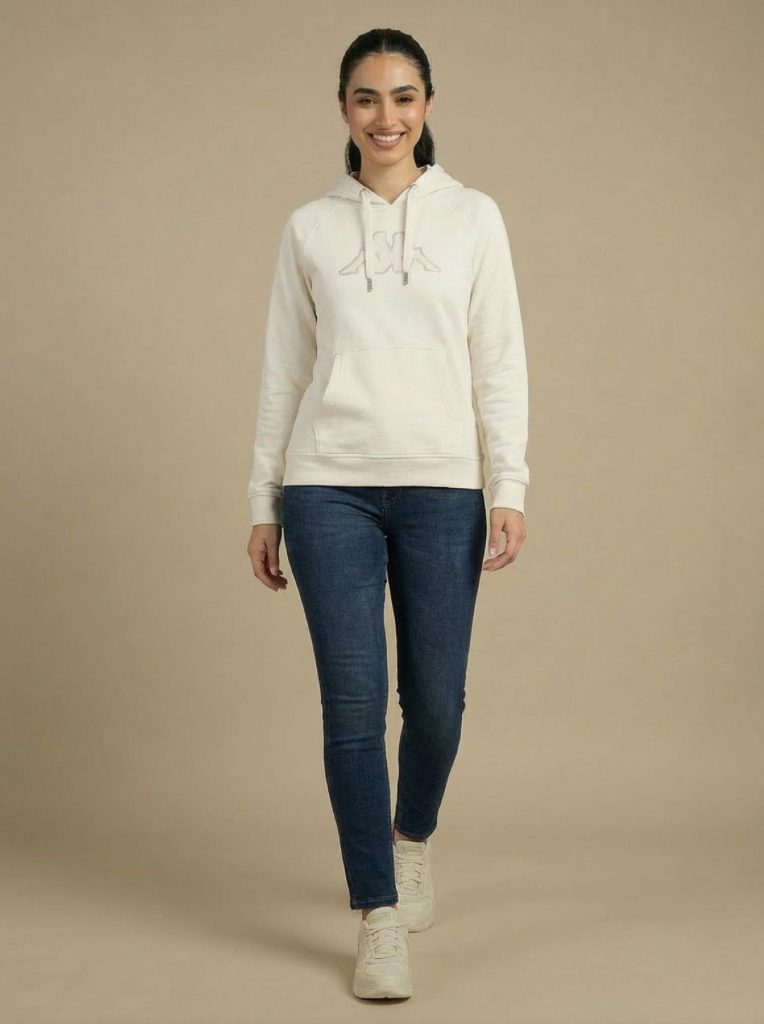 Kappa Ladies Hoodie White