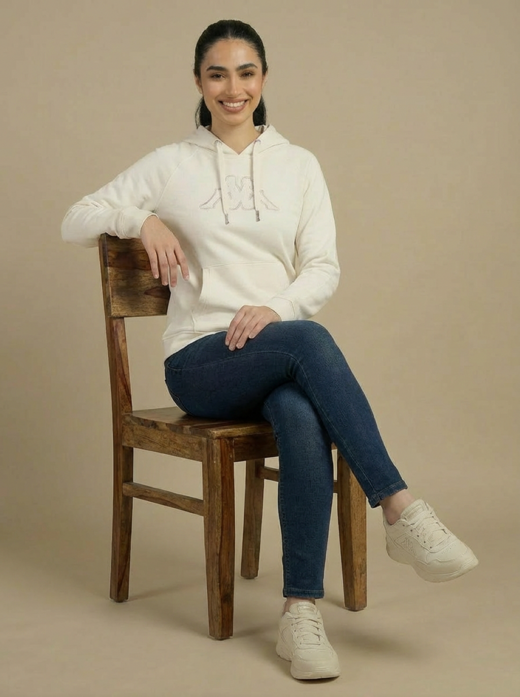 Kappa Ladies Hoodie White