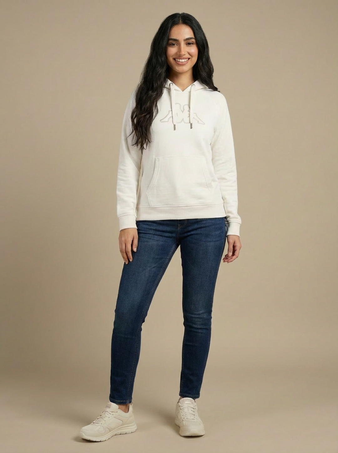 Kappa Ladies Hoodie White