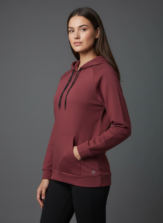 Zelos Unisex Hoodie Deep Rose
