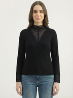 Long Sleeved Top Black Style 55