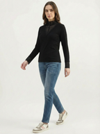 Long Sleeved Top Black Style 55
