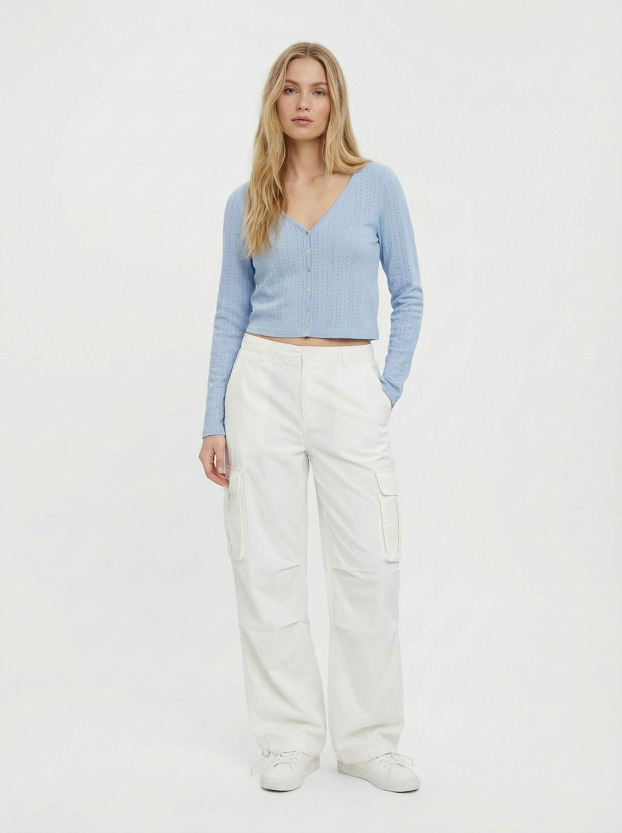 Ladies Long Sleeve T-Shirt 65 Blue